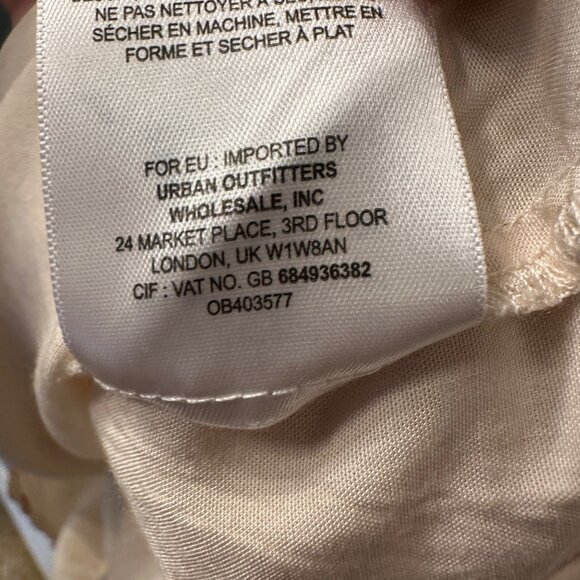 Free People | Ayu XS Boho Hippie Nude Short Sleeve Oversized Tunic Dress Open - Picture 14 of 15